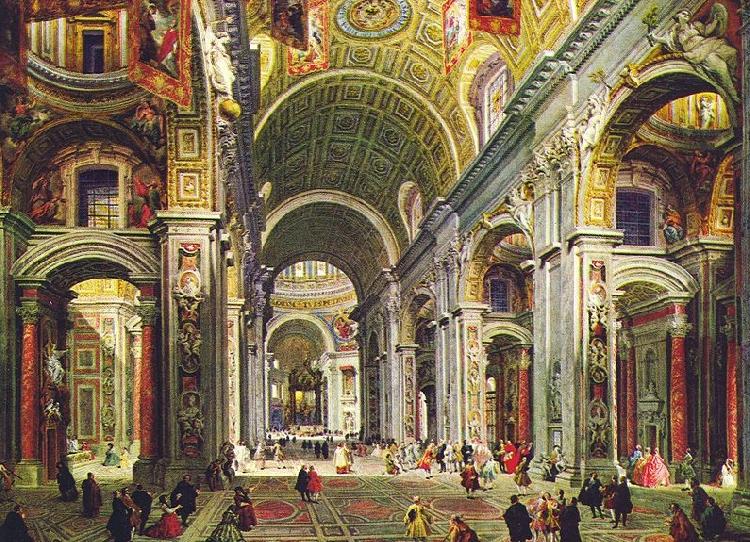 Giovanni Paolo Pannini Interior of St Peter s Rome